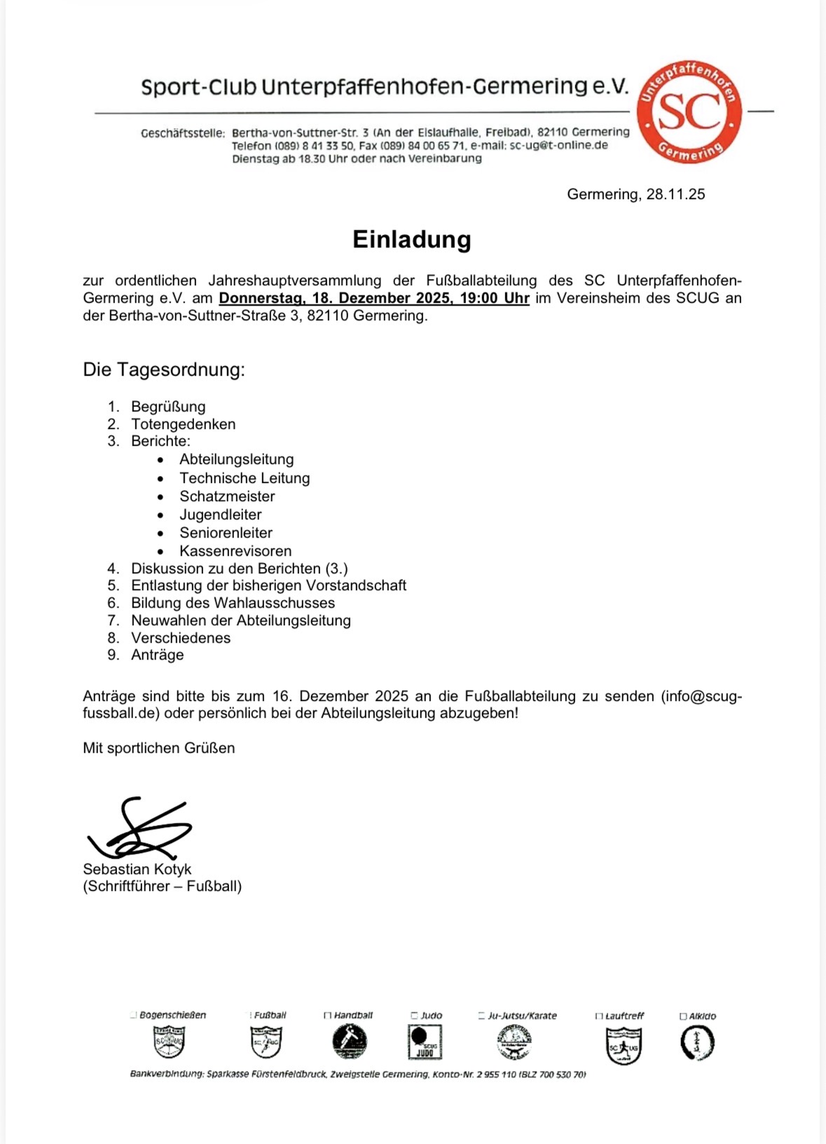 2025 Einladung JHV Fußball